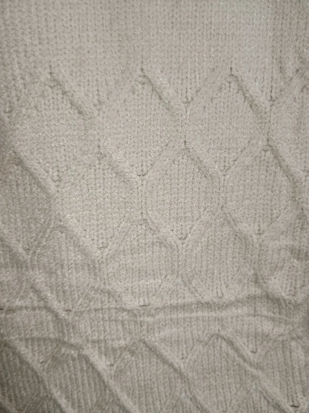 Zesica Cream Textured Crewneck Sweater